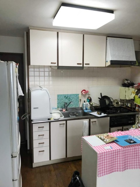 ビルトイン食洗機で作業スペース広々キッチン施工後イメージ１