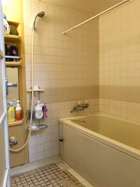 ジュエリーアクアの浴槽とティンバーグリーンのパネルで爽やかな浴室空間施工後イメージ１