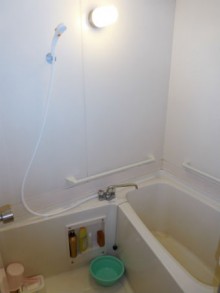 バリアフリーに配慮した上品な壁パネルの浴室施工後イメージ１