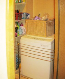 収納スペースが増えすっきりとした洗面脱衣所施工後イメージ２
