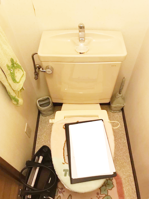 一体型形状で拭き掃除のしやすいトイレ【アメージュZA】施工後イメージ１