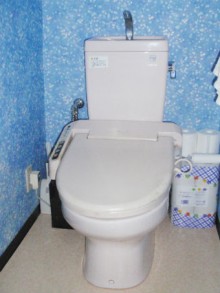 空間をスタイリッシュに魅せる収納一体型トイレ施工後イメージ１